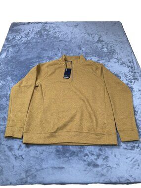 VRST Recharge Lunar 1/4 Zip Palomino Gold Heather Men's Size Large